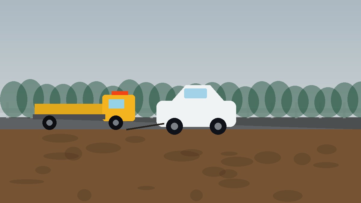 奉贤雨后陷车脱困现场图